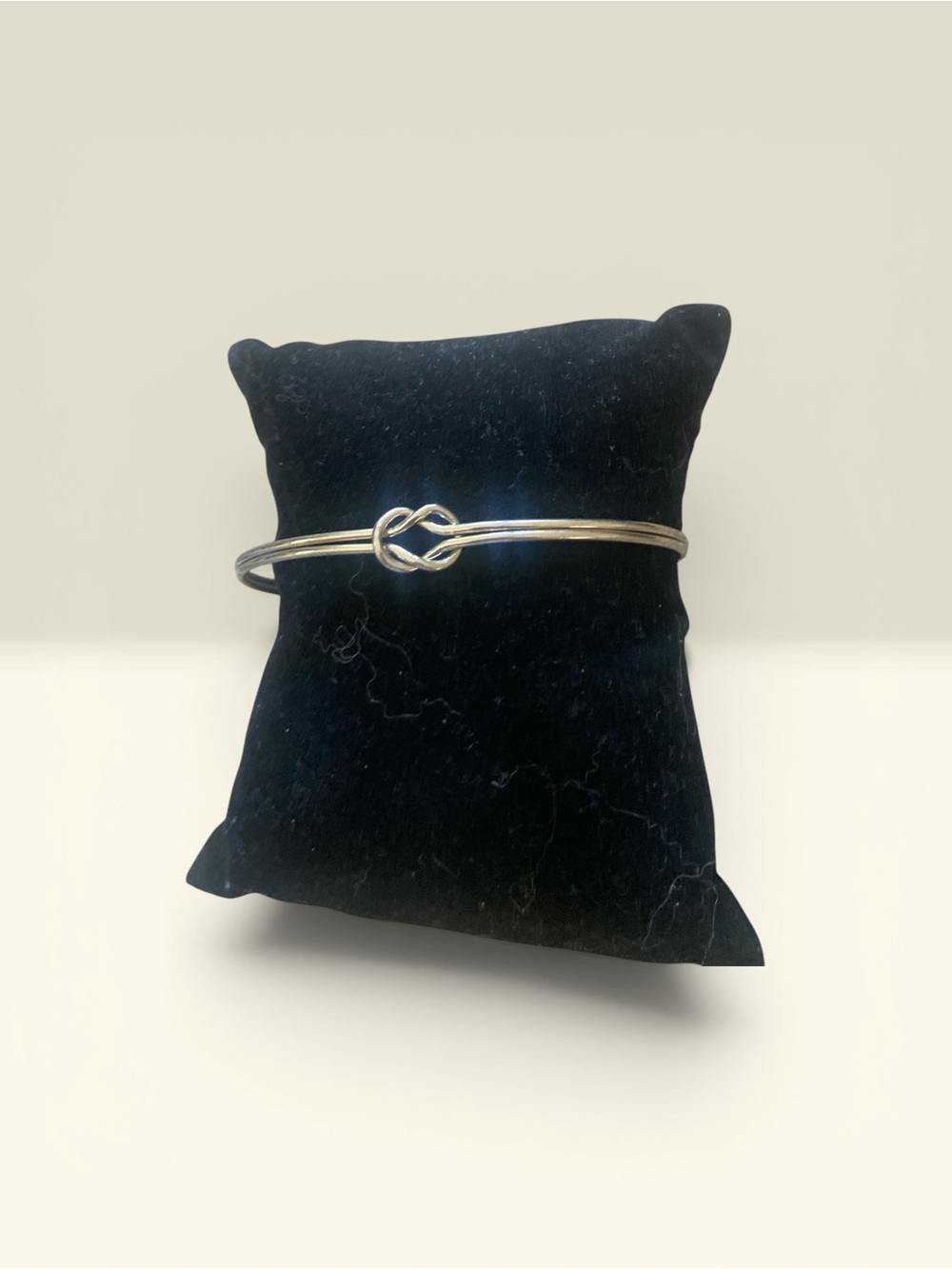 Knot Detail Silver-Tone Women’s Bracelet